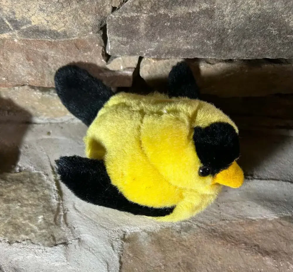 Goldfinch Plush K&M Toys Black and Yellow bird